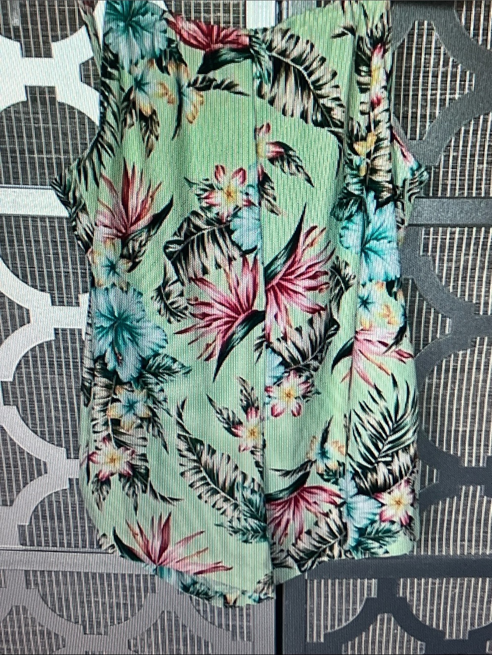 Hurley Mint Green Tropical Print Romper